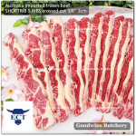 Beef rib SHORTRIB daging iga sapi frozen Australia GREENHAM crossed cuts for galbi bulgogi 3/8" 1cm (price/kg 11-12pcs)